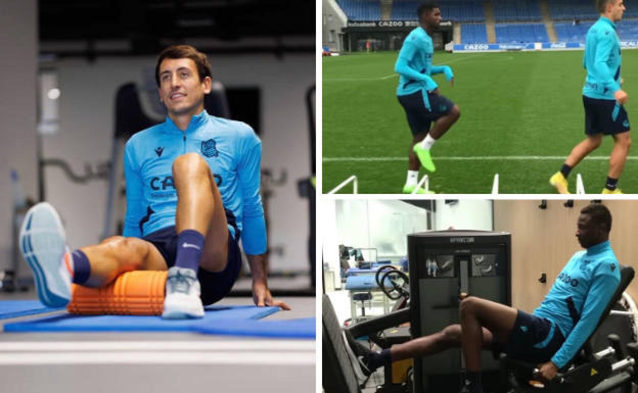 Mikel Oyarzabal, Mohamed Ali-Cho y Umar Sadiq se han ejercitado este lunes en Zubieta