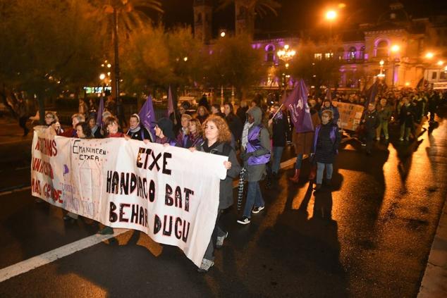 Manifestación en San Sebastián.