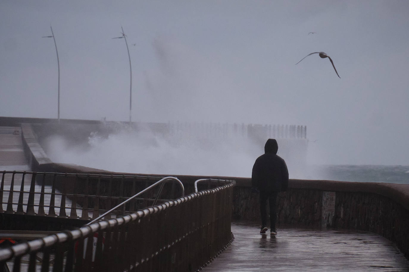 Fotos: Olas en el Paseo Nuevo de Donostia