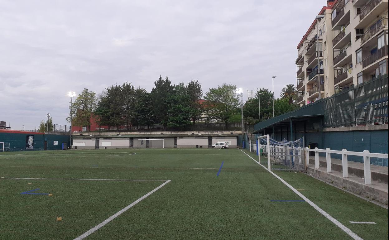 Imagen del campo de fútbol de Trintxerpe.