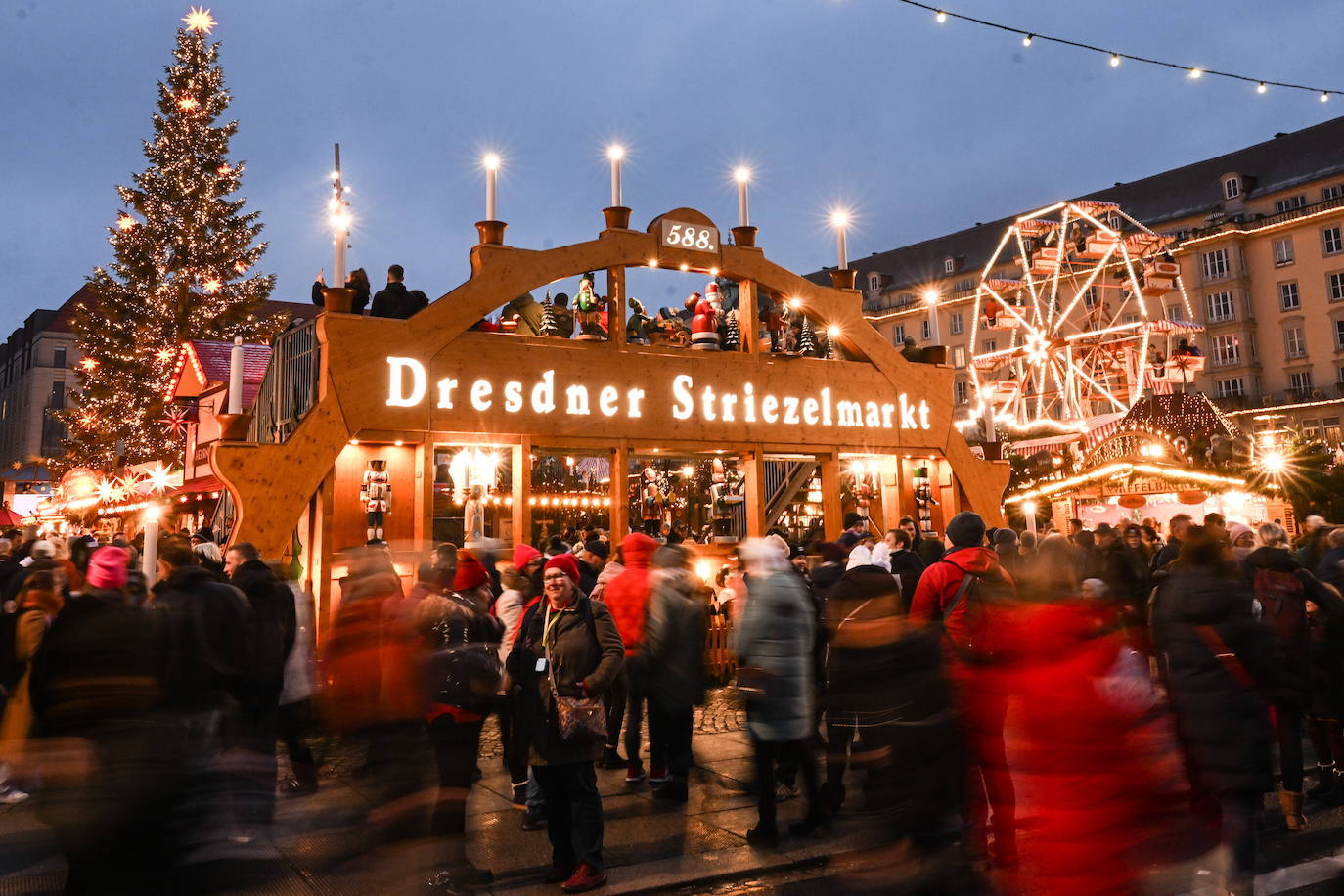 Mercadillo de Navudad en Dresde, Alemania.