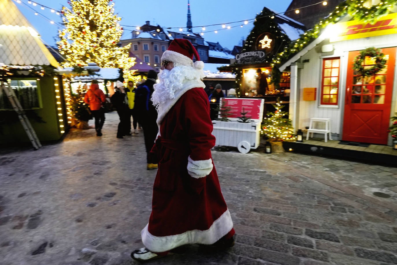 Mercado de Navidad en Riga, Letonia.