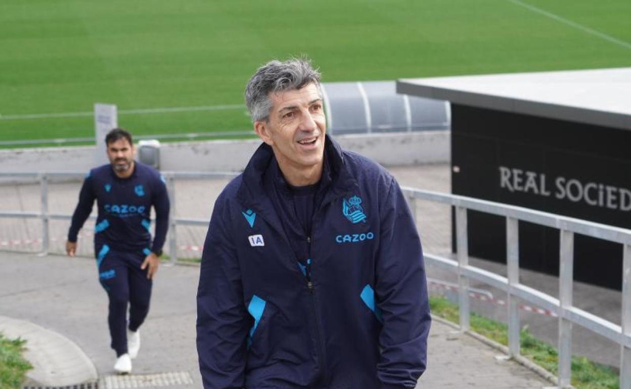 Real Sociedad: Imanol, sobre Oyarzabal: «Está sin miedo; sé que va a meter el pie o la cabeza si lo saco en los últimos minutos»