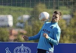 Andoni Gorosabel, en un entrenamiento.