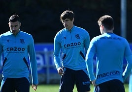 Le Normand durante el entrenamiento de este viernes en Zubieta