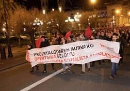 Manifestación de GKS en San Sebastián el pasado mes de diciembre.