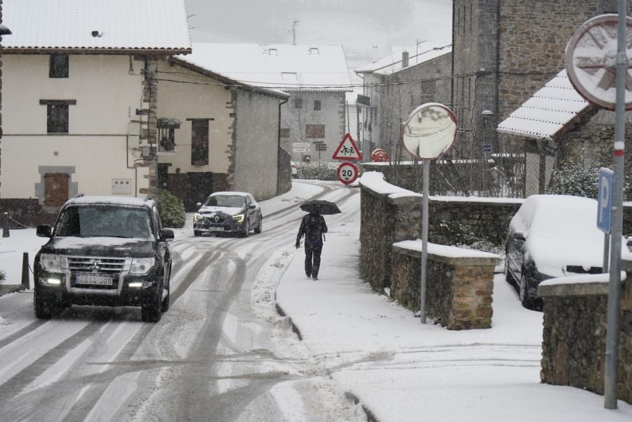 Nieve en Gipuzkoa: El manto blanco se extiende por el territorio