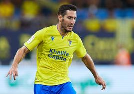 Joseba Zaldua, durante un partido con el Cádiz.