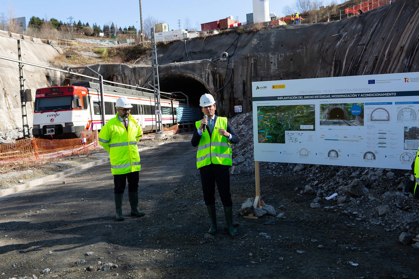 Así van las obras del TAV en Gaintxurizketa