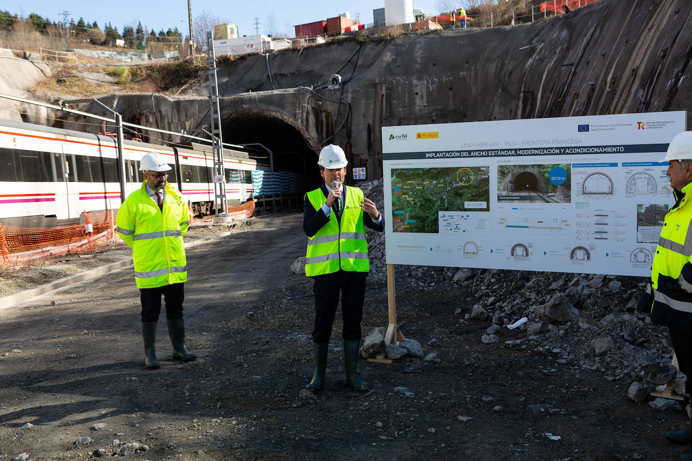 Así van las obras del TAV en Gaintxurizketa