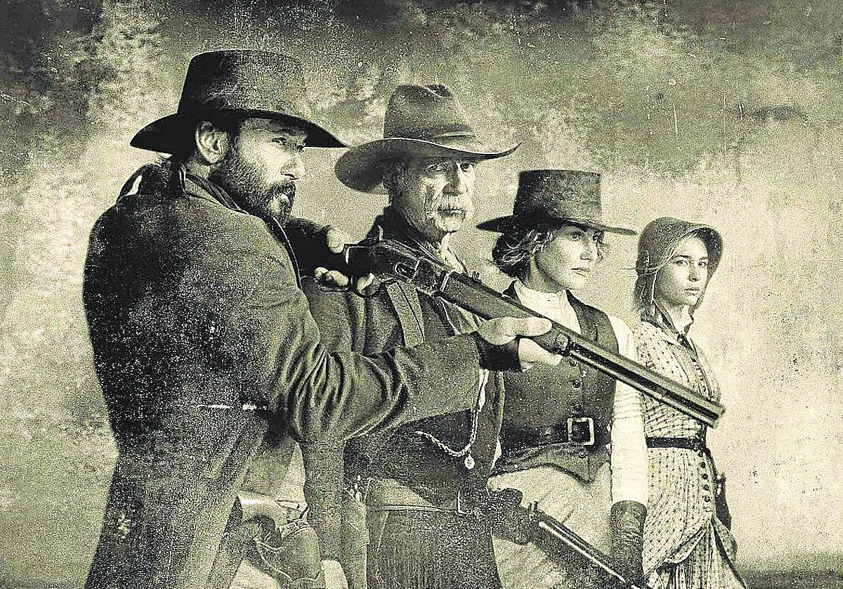 Los cuatro protagonistas del interesante western '1883' sobre la historia de la familia Dutton.