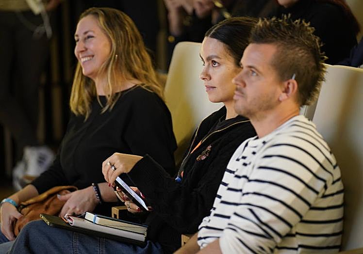 Cristina Pedroche y Dabiz Muñoz durante una conferencia este lunes en el Basque Culinary Center