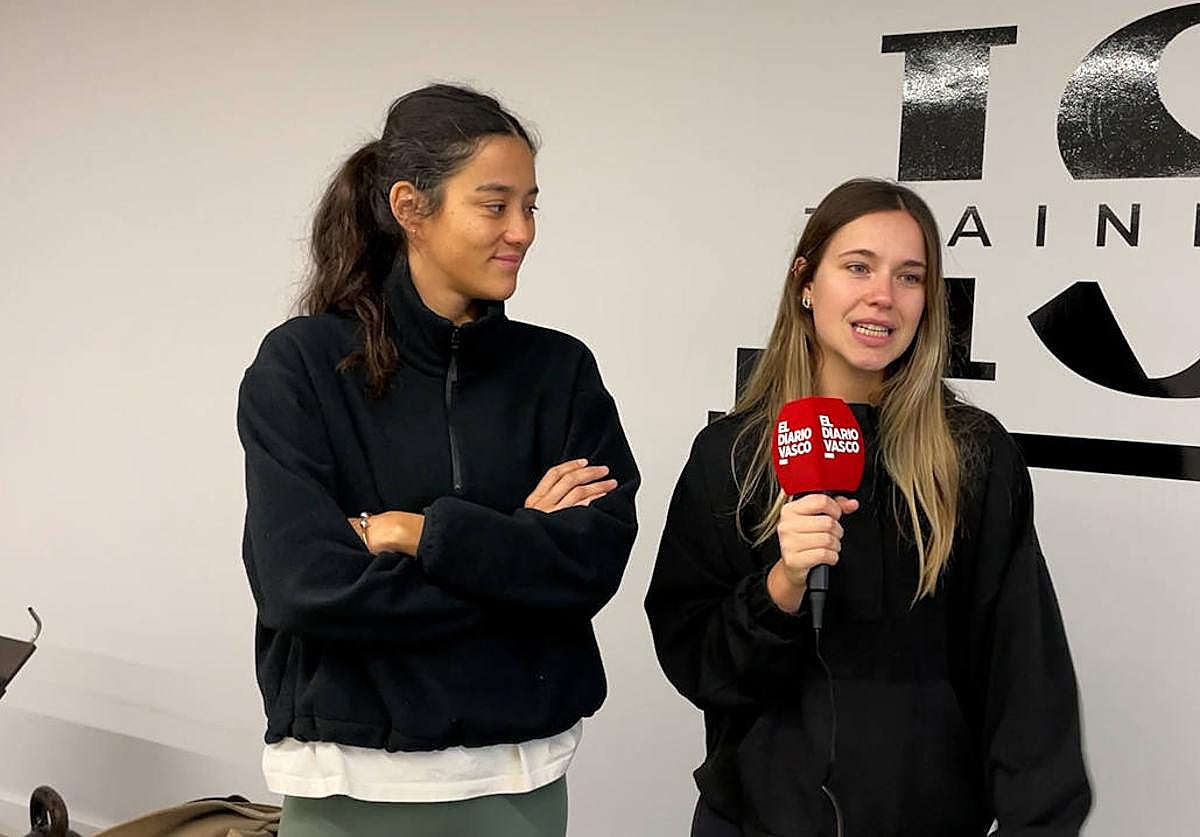 María Lo y Verónica durante la entrevista para El Diario Vasco