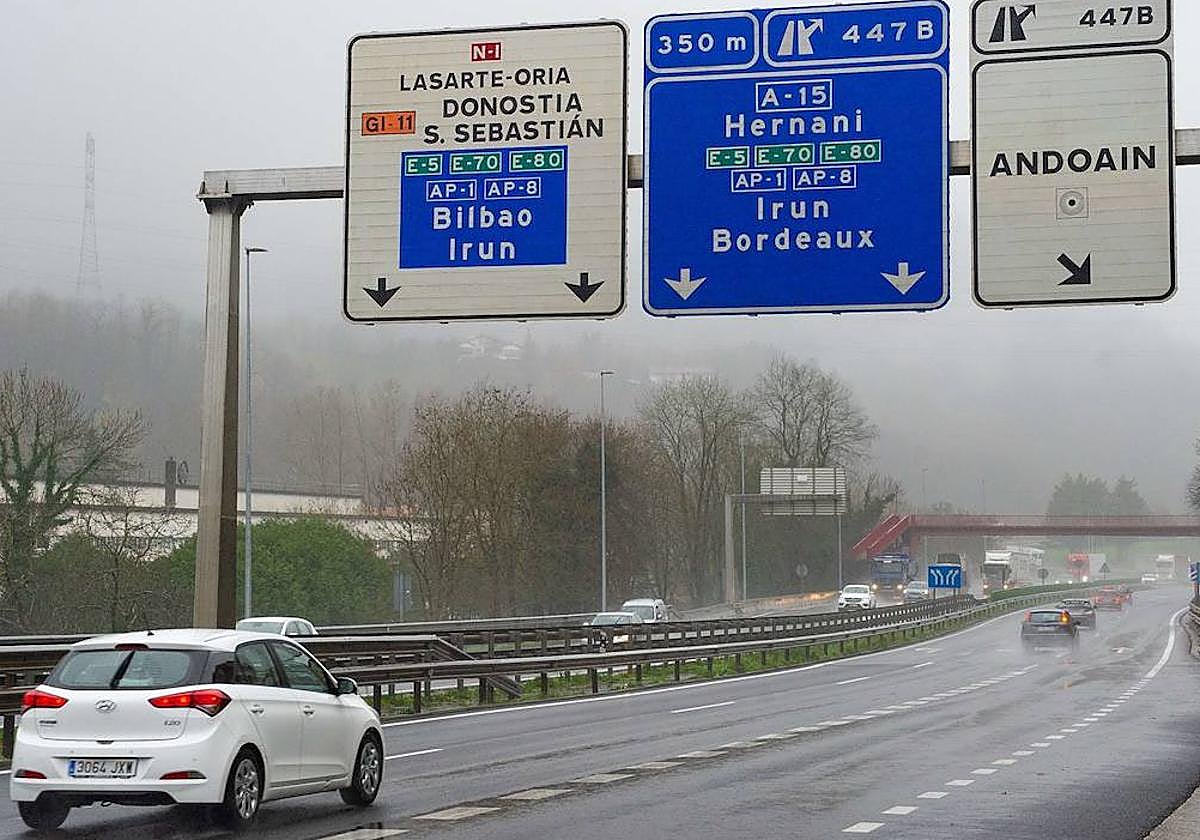 La N-I a su paso por Andoain.