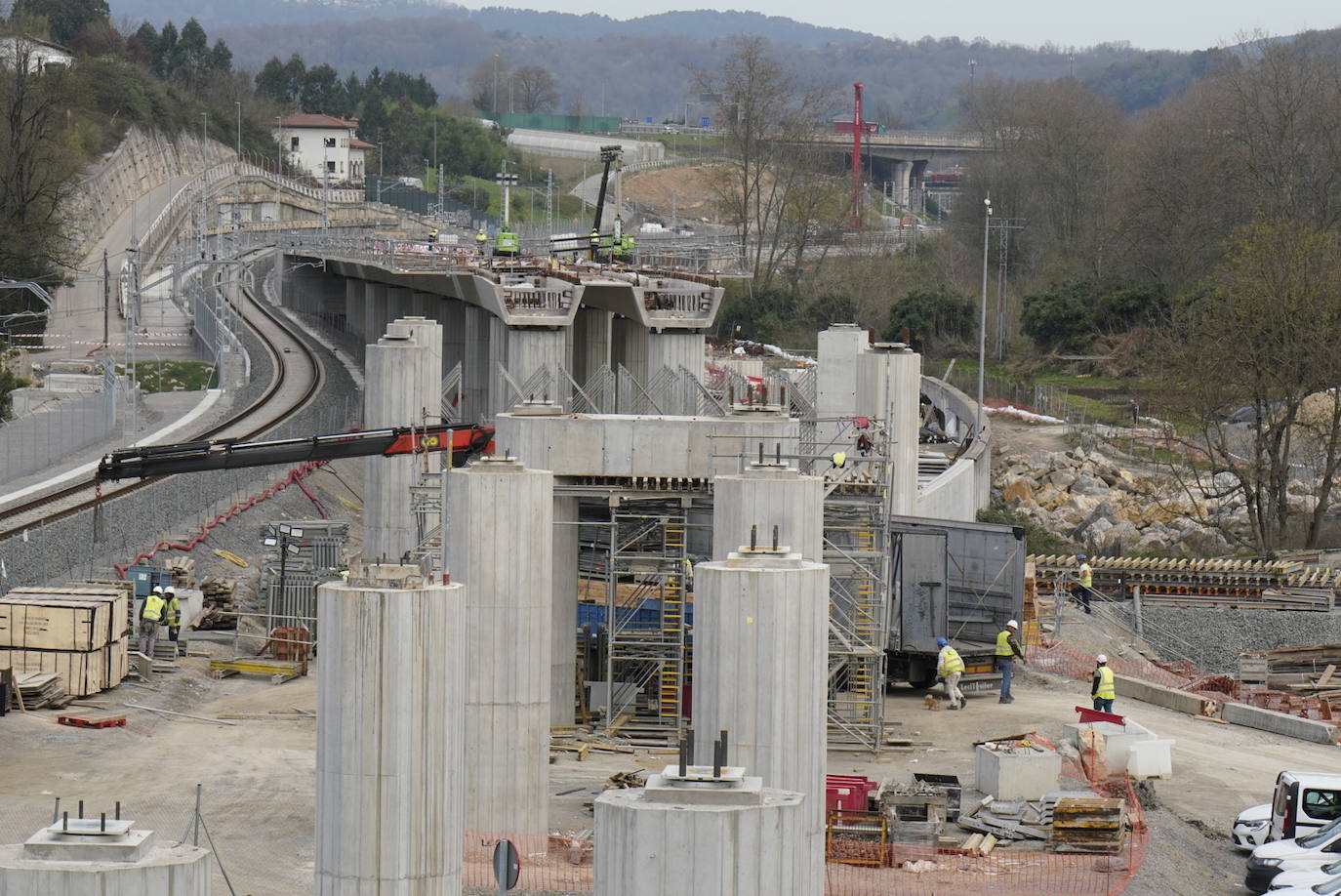 Transportes concluirá en un año el tramo de la Y vasca entre Hernani y Astigarraga