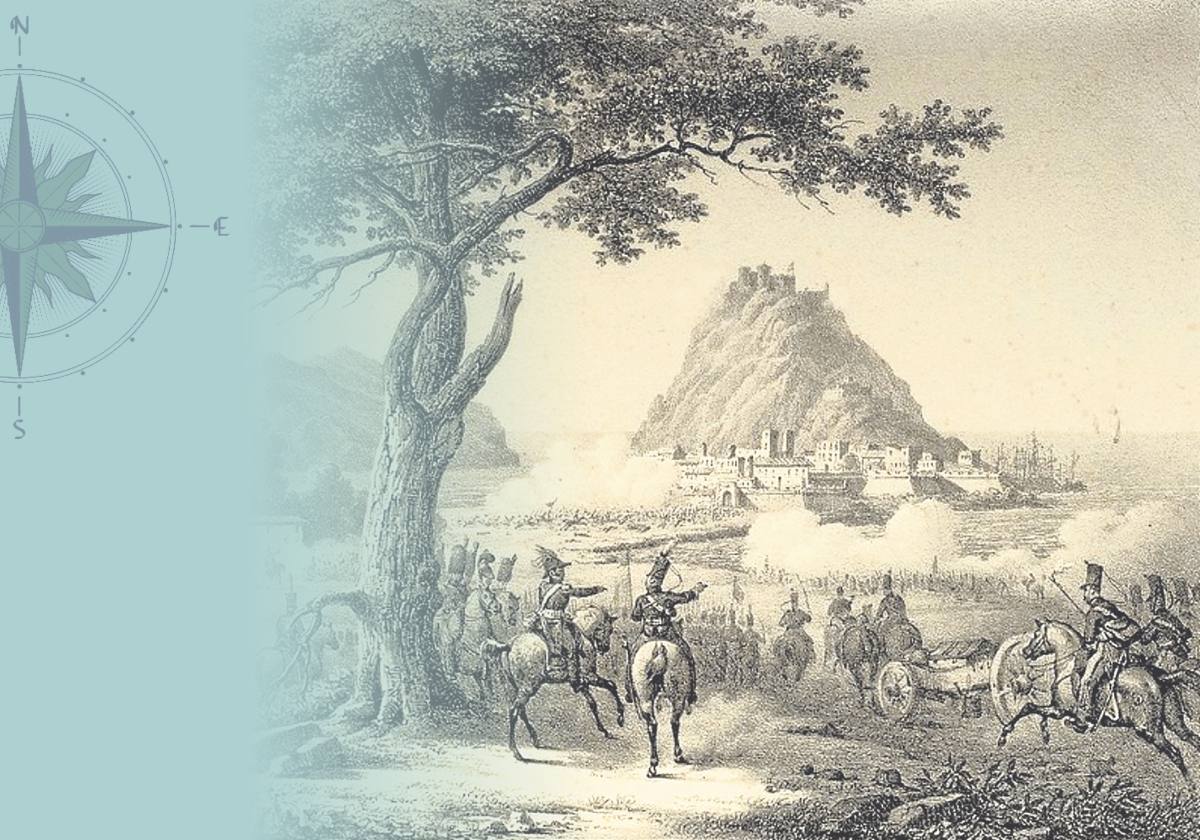 Asedio. Esta litografía de 1824 de Victor Adam, hijo de un grabador, muestra al ejército francés movilizado en torno a la ciudad amurallada.