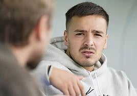 Andoni Gorosabel, en un momento de la entrevista.