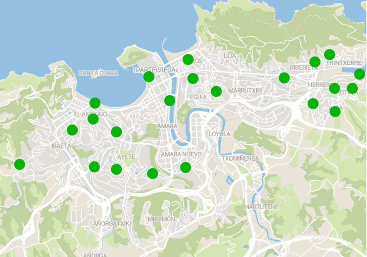 Consulta el mapa con todas las estaciones de Dbizi