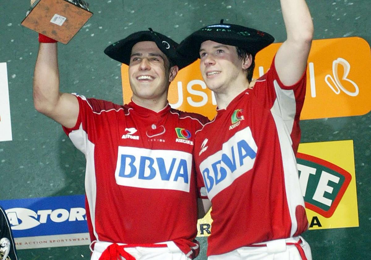 Olaizola II y Mendizabal II, campeones en 2008 y subcampeones en 2009.