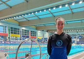 La nadadora de Urretxu Nahia Garrido posa sonriente en las piscinas de Son Hugo.
