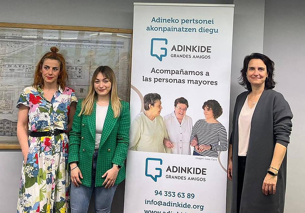 Maialen Fidalgo, Josune Toquero y Mercedes Villegas, en la presentación de la iniciativa.