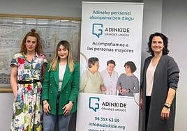 Maialen Fidalgo, Josune Toquero y Mercedes Villegas, en la presentación de la iniciativa.