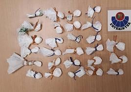 Parte del alijo incautado por la Policía autonómica.