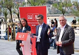 El ministro Félix Bolaños junto a Marisol Garmendia y Jose Ignacio Asensio.
