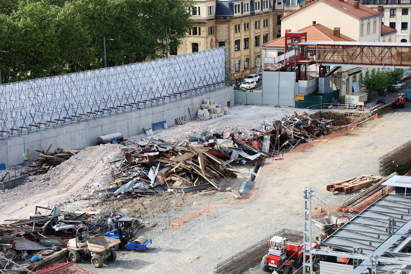 La demolición de la estación de tren de San Sebastián