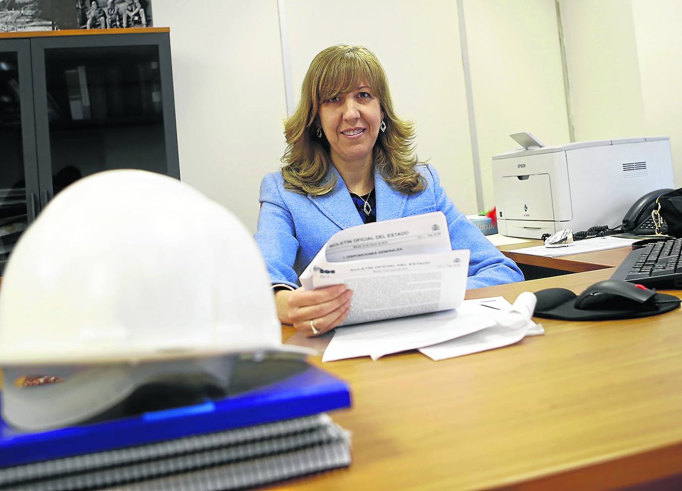 Iciar González, subinspectora vasca de Inspección de Trabajo, en su despacho.