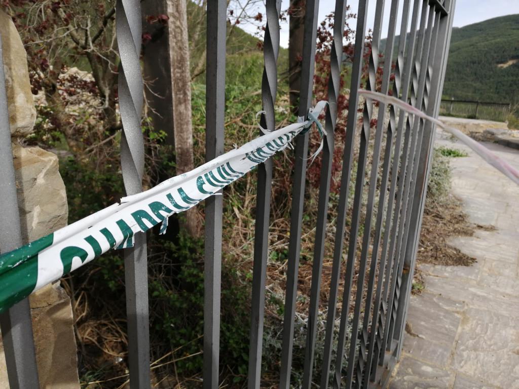 Así está el solar de la vivienda incendiada en Castiello de Jaca
