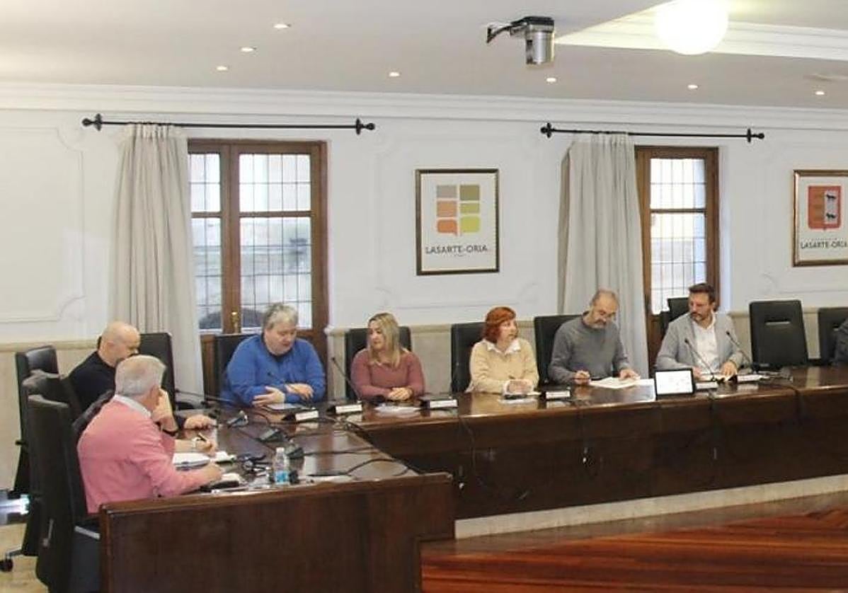 Un pleno del Ayuntamiento de Lasarte-Oria.