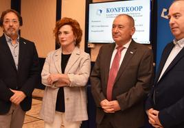 Responsables de Konfekoop, con Iñaki Nubla a la cabeza.