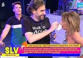 La bronca de María Patiño a su director: «No te doy un beso en la boca porque estamos casados»