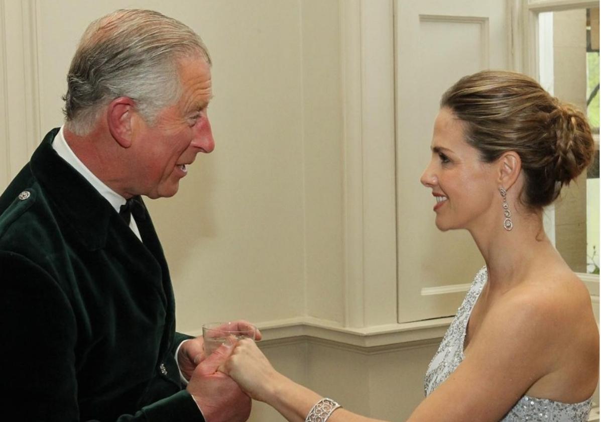 Carlos III y Genoveva Casanova en su encuentro en Buckingham Palace