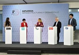 Echeveste, Iriarte, Mendoza, Asensio y Lezama, en un momento del debate.