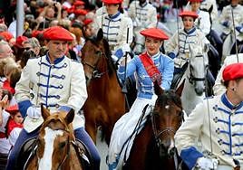 Un momento del Alarde público de Irun del año pasado.