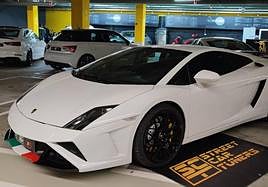 Lamborghini Gallardo expuesto esta tarde en Garbera.