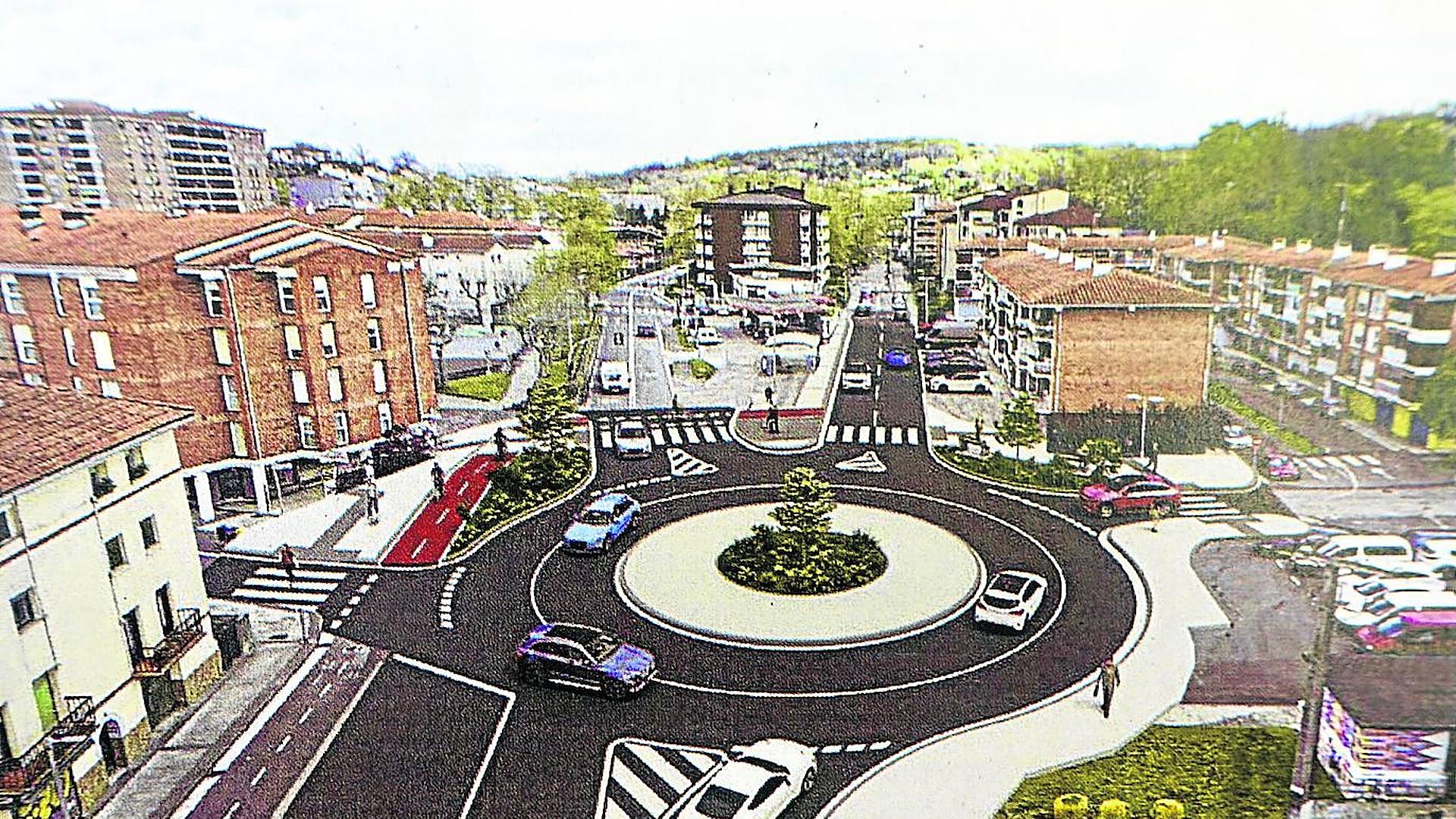 La nueva rotonda de Martutene estará finalizada para finales de año