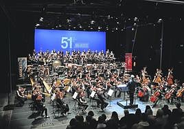 Actuación de la Euskadiko Orkestra ayer tarde en Errenteria.