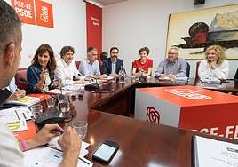 La reunión de la Ejecutiva del PSE este lunes.