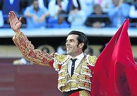 El diestro extremeño Emilio de Justo, el pasado jueves en la Monumental de Las Ventas, en Madrid.