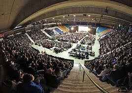 Azken Nafarroako txapelketako finaleko irudi bat, 2021eko azaroaren 28an, Iruñeko Anaitasuna kiroldegian.