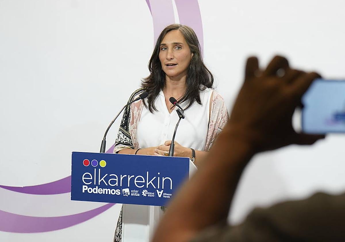 Echeveste, en un acto de este miércoles en San Sebastián.