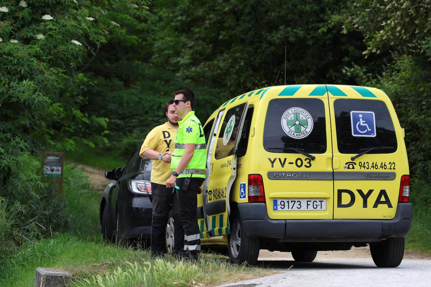 La búsqueda del desaparecido en Jaizkibel, en imágenes
