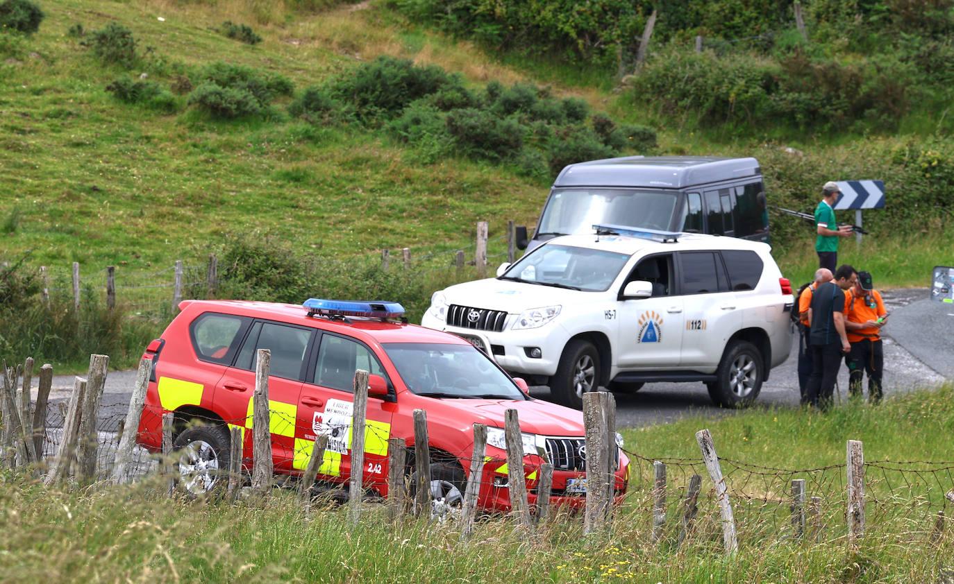 La búsqueda del desaparecido en Jaizkibel, en imágenes