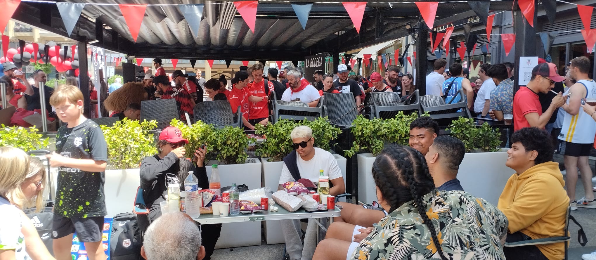 Los aficionados franceses, en Donostia