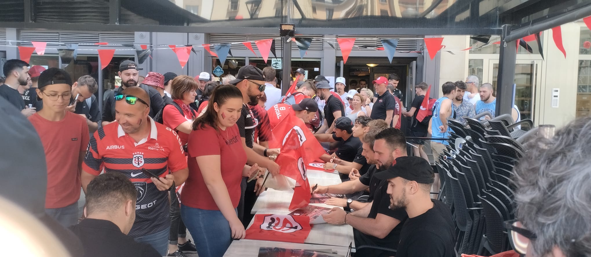 Los aficionados franceses, en Donostia