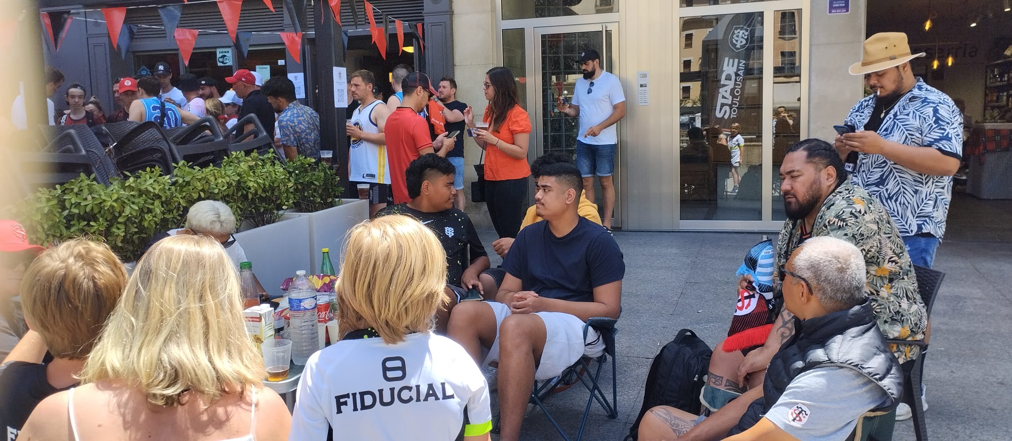 Los aficionados franceses, en Donostia