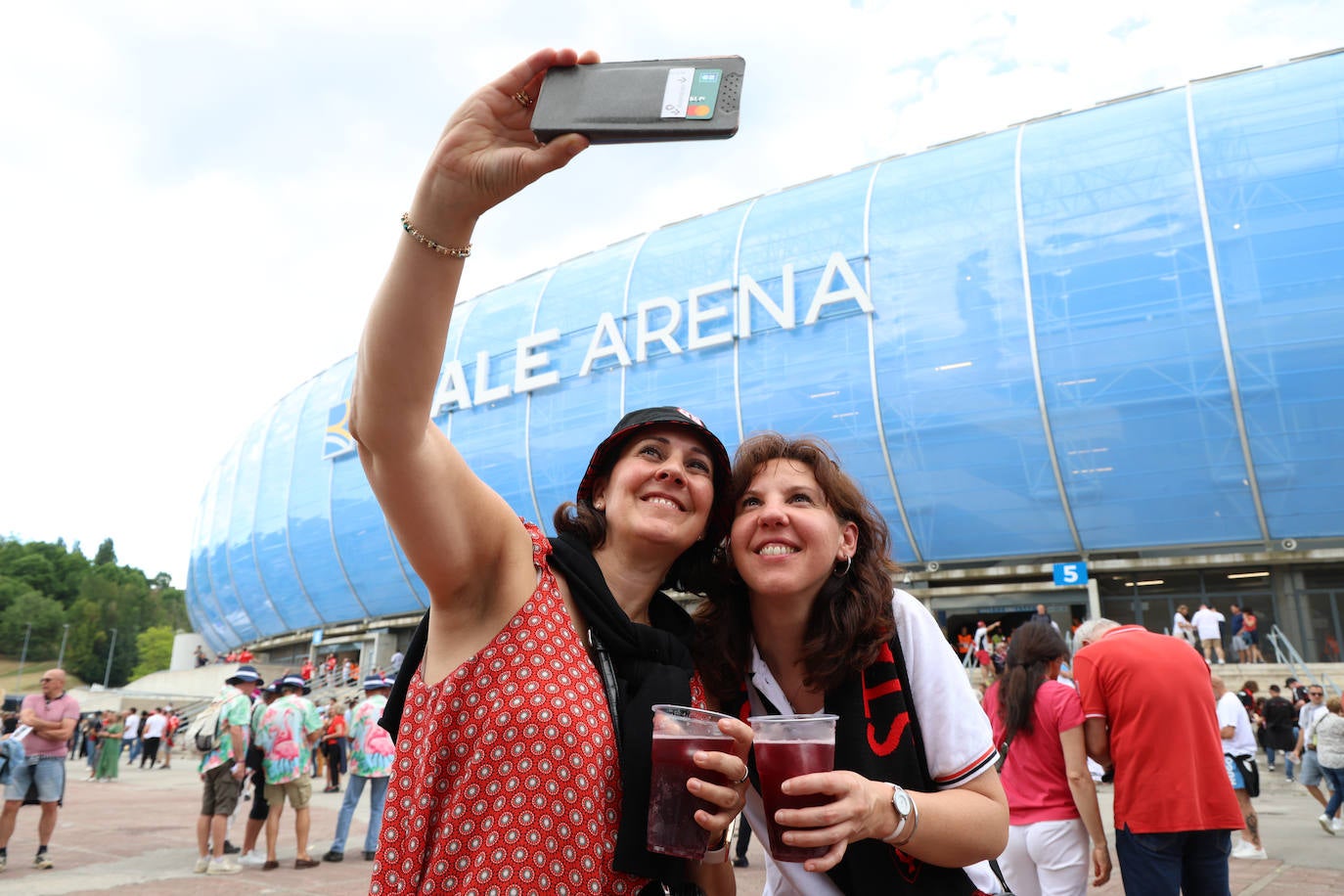 Los aficionados franceses, en Donostia